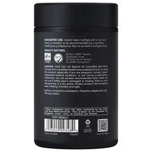 L-Theanine supplement bottle back label with barcode and QR code