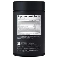 Supplement Facts panel on back of black Omega-3 Krill Oil bottle with ingredient info