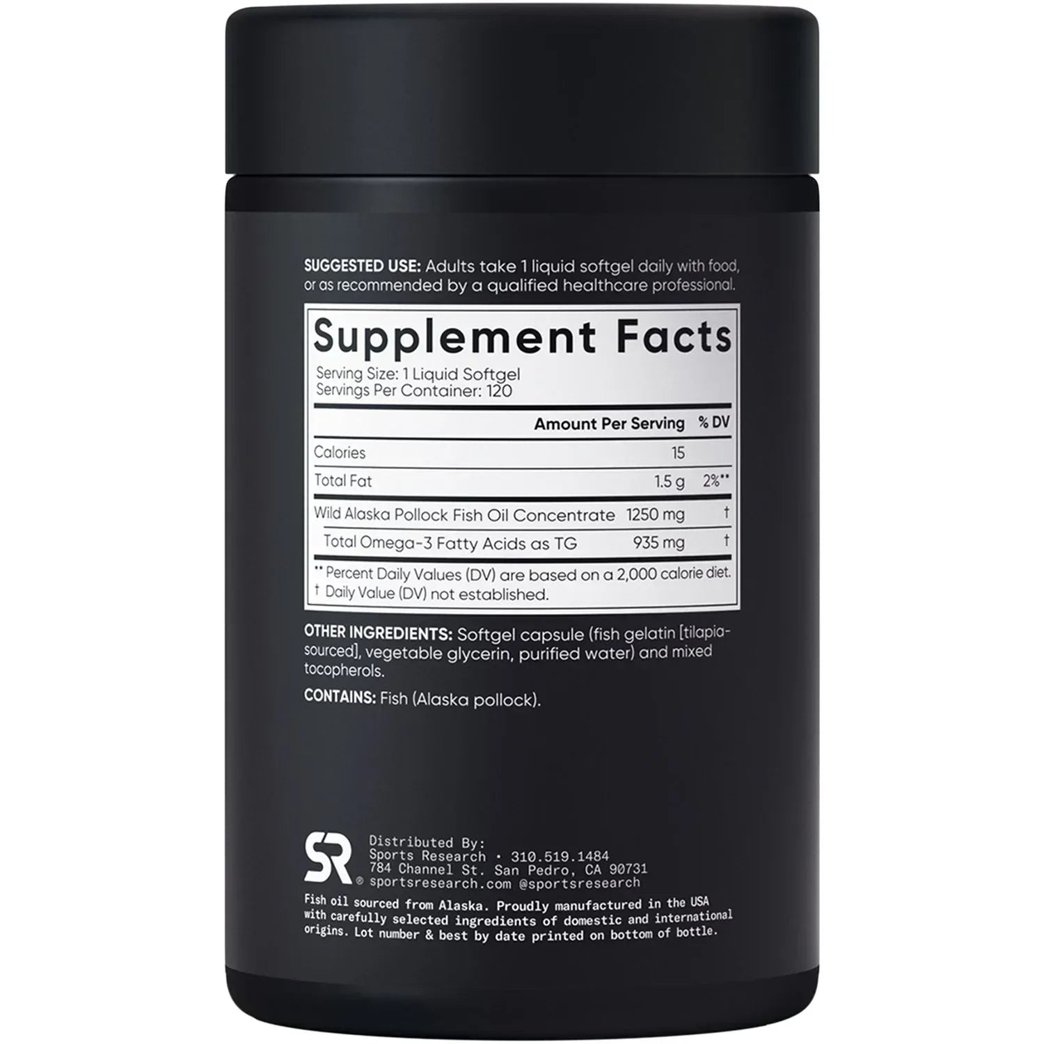 Sports Research Triple Strength Omega-3 Fish Oil, 120 Softgels