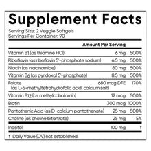 Supplement Facts label showing vitamin amounts in a table