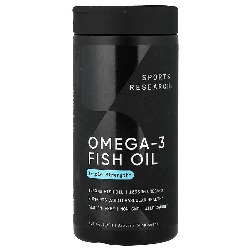 Sports Research, Omega-3 Fish Oil, Triple Strength , Softgels