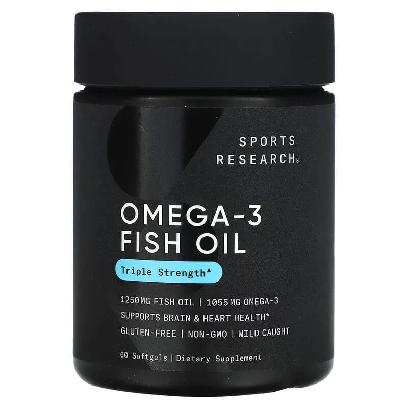 Sports Research, Omega-3 Fish Oil, Triple Strength , Softgels