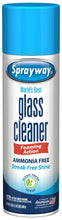 Sprayway glass cleaner aerosol can with blue cap and front label