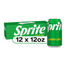 Lemon-lime soda can with green aluminum finish and matching carton multipack