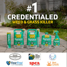 Weed and grass killer bottles and sprayers with certification badges