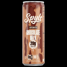 Spylt caffeinated chocolate milk protein can, 11 fl oz, front label