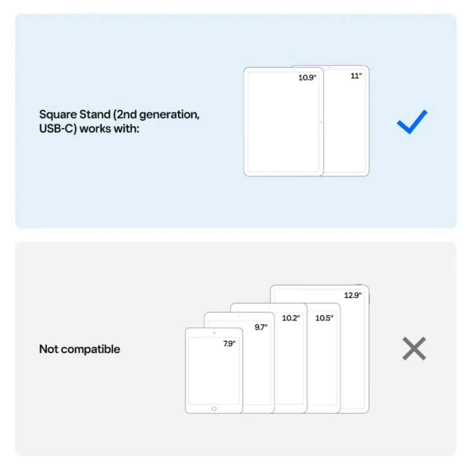 Square POS iPad Stand (2nd Generation, USB-C)