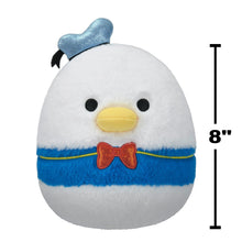 8-inch Donald Duck plush, white fuzzy body with blue hat and red bow tie