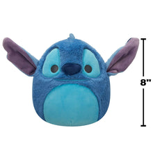 Blue Stitch-style plush with teal muzzle, purple ears, embroidered eyes, and 8 inch size
