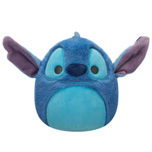 Blue Stitch-style plush with large purple ears, teal muzzle, and embroidered eyes, soft stuffed