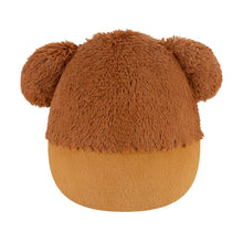 Brown Bigfoot plush toy, fully covered in shaggy fur with rounded ears