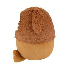 Brown Bigfoot plush toy back, shaggy hood and two small arm stubs