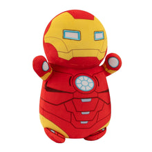 Iron Man HugMees plush with red-and-yellow suit, blue chest circle, round eye pads