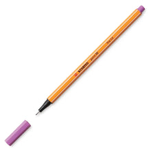 Plum fineliner pen with black tip and cap