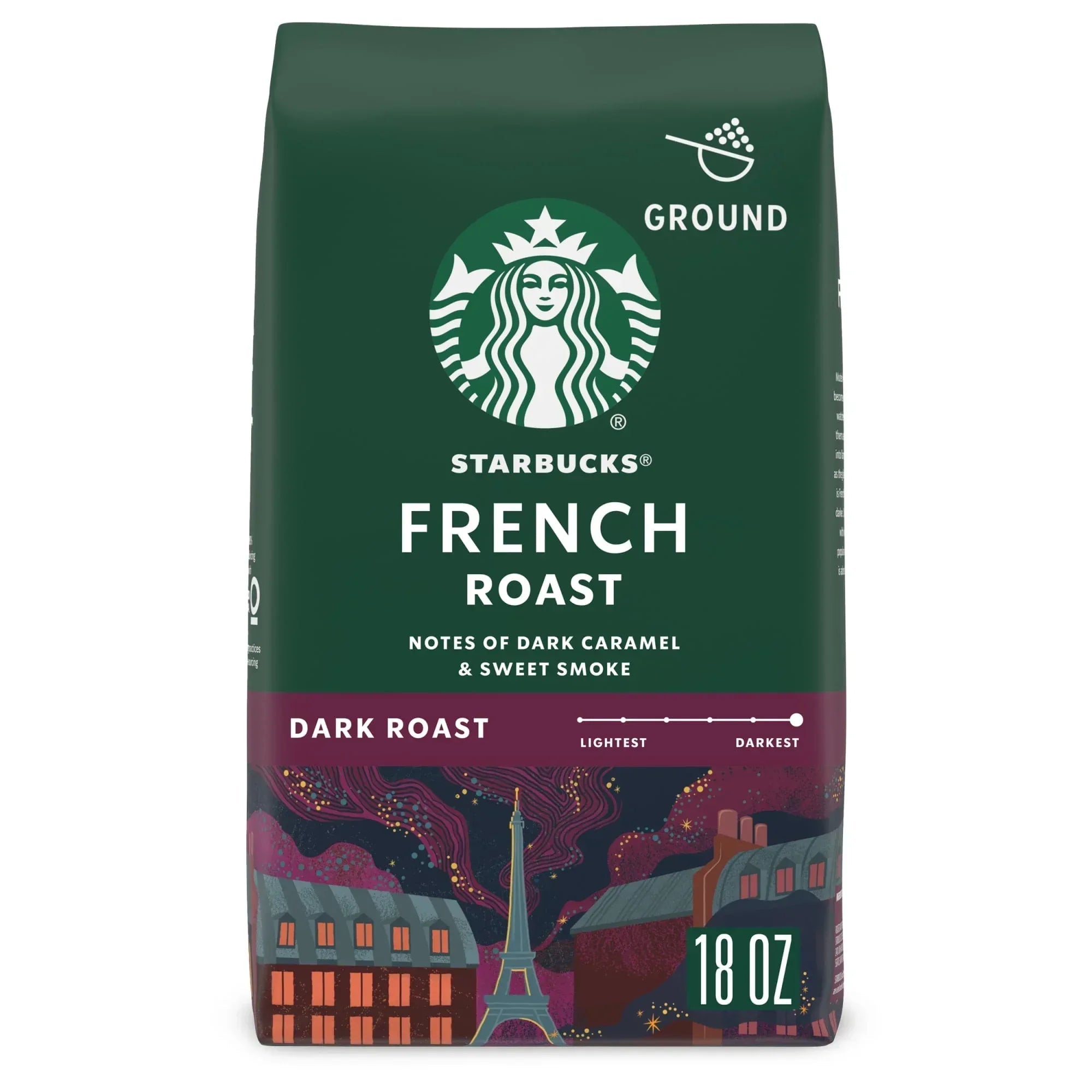 Starbucks Breakfast Blend, Ground Coffee, Medium Roast Hot or Iced Coffee, 18 oz