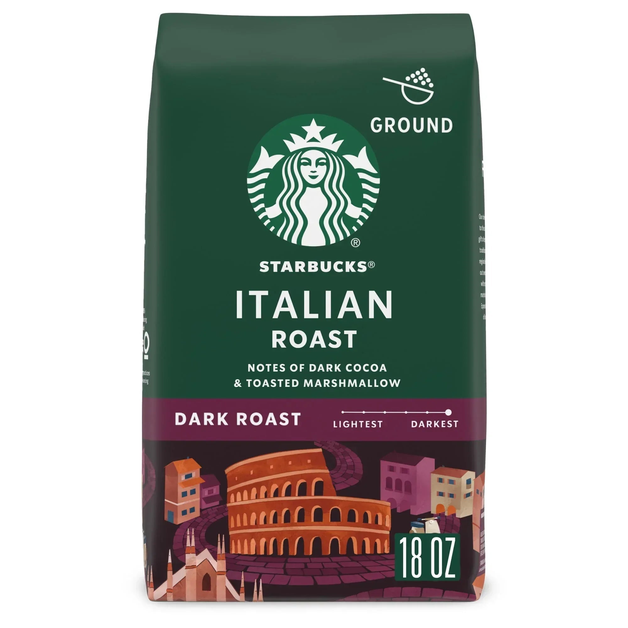 Starbucks Breakfast Blend, Ground Coffee, Medium Roast Hot or Iced Coffee, 18 oz