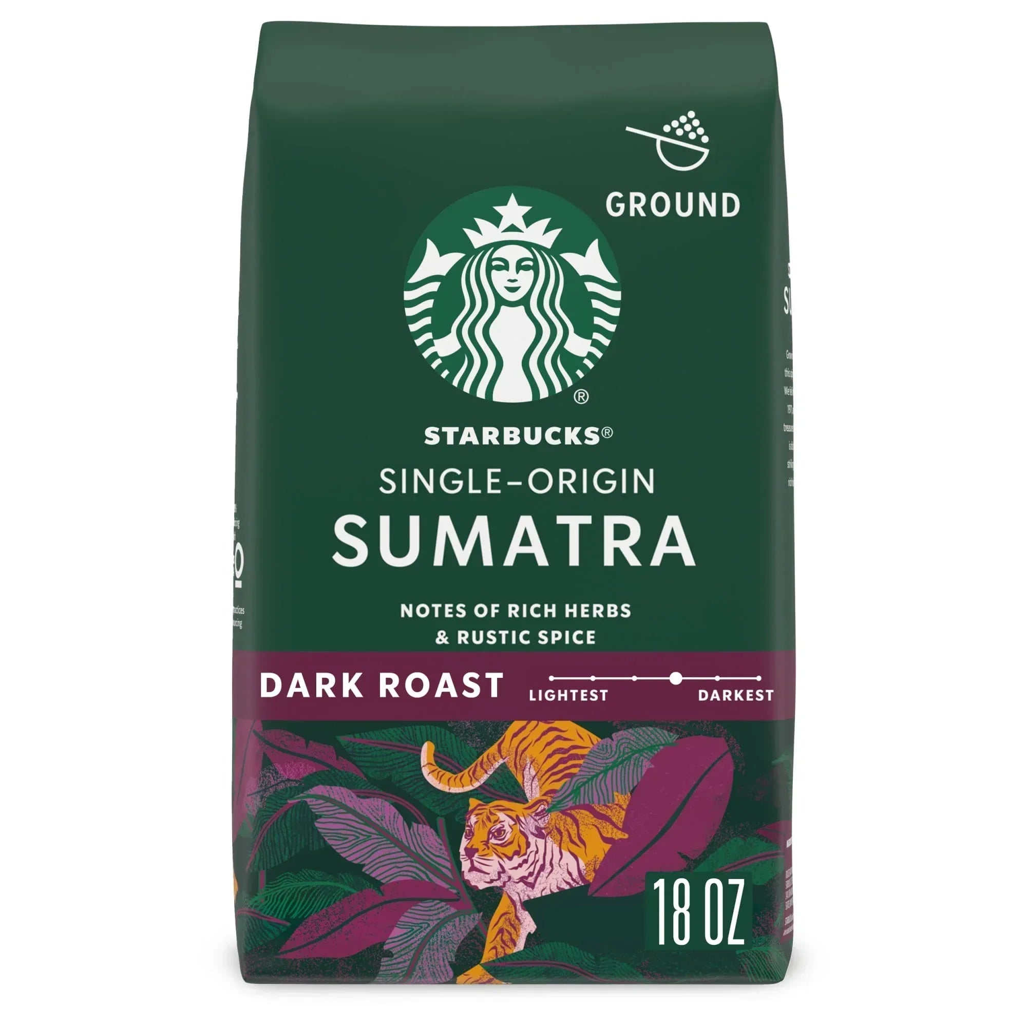 Starbucks Breakfast Blend, Ground Coffee, Medium Roast Hot or Iced Coffee, 18 oz