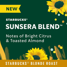 Starbucks Sunsera Blend ground coffee label close-up with citrus and toasted almond text