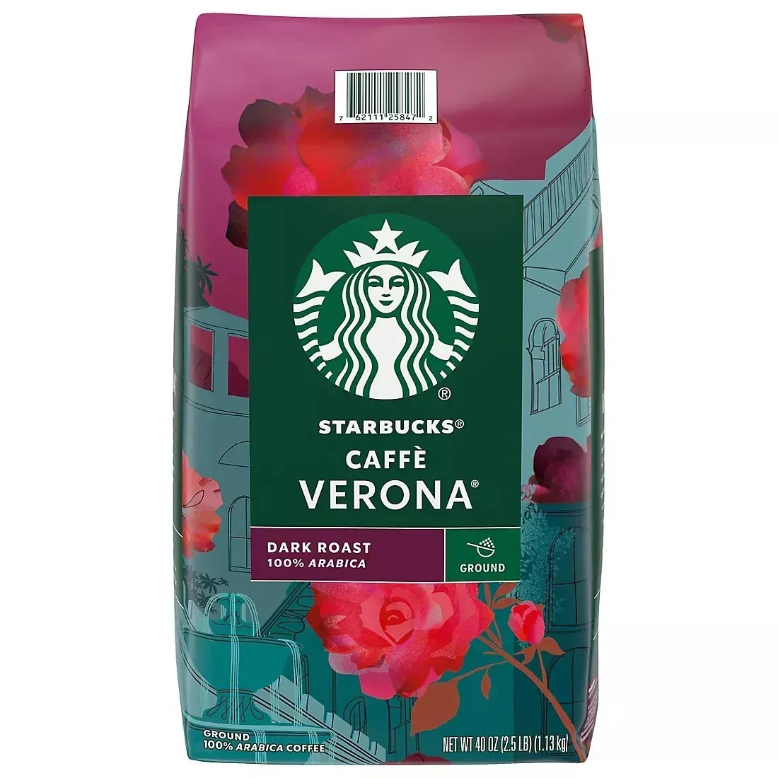 Starbucks Caffe Verona Dark Roast Ground Coffee, 40 oz.