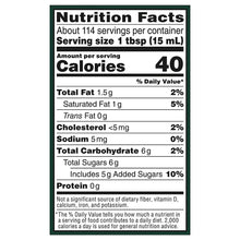 Nutrition Facts panel: 40 calories, total fat 1.5g, total carbs 6g.