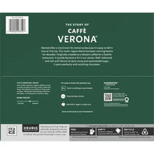 Starbucks Caffè Verona Dark Roast K-Cup pods box back panel with information