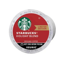 Starbucks Holiday Blend limited edition K-Cup pod with circular label