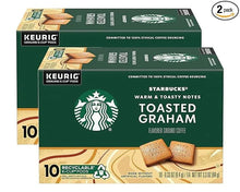 Keurig K-Cup pods box for Starbucks Toasted Graham flavored coffee