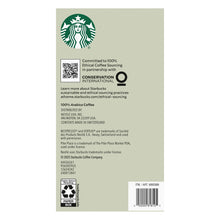 Starbucks ethical coffee sourcing details panel with QR code on capsule box back