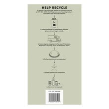 Starbucks recycling instructions panel on the back of the Nespresso Vertuo capsule box