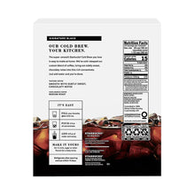 Starbucks Cold Brew concentrate carton back with instructions and Nutrition Facts panel
