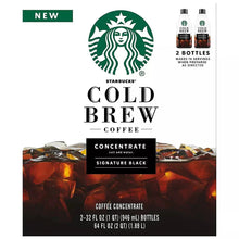 Starbucks Cold Brew concentrate carton, 2 bottles, signature black