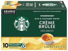 Starbucks Crème Brulée Flavored Blonde Roast Single Cup Coffee for Keurig Brewers, 10 Count - Pack of 2