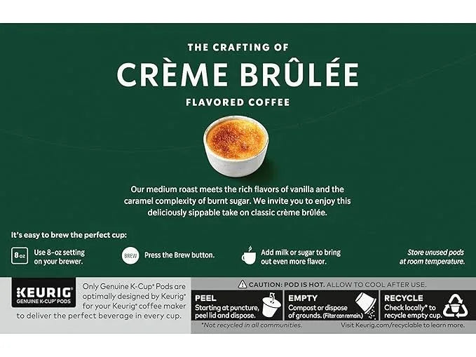 Starbucks Crème Brulée Flavored Blonde Roast Single Cup Coffee for Keurig Brewers, 10 Count - Pack of 2