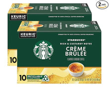 Keurig-compatible coffee pod box with Creme Brulee flavored ground coffee, 10 count