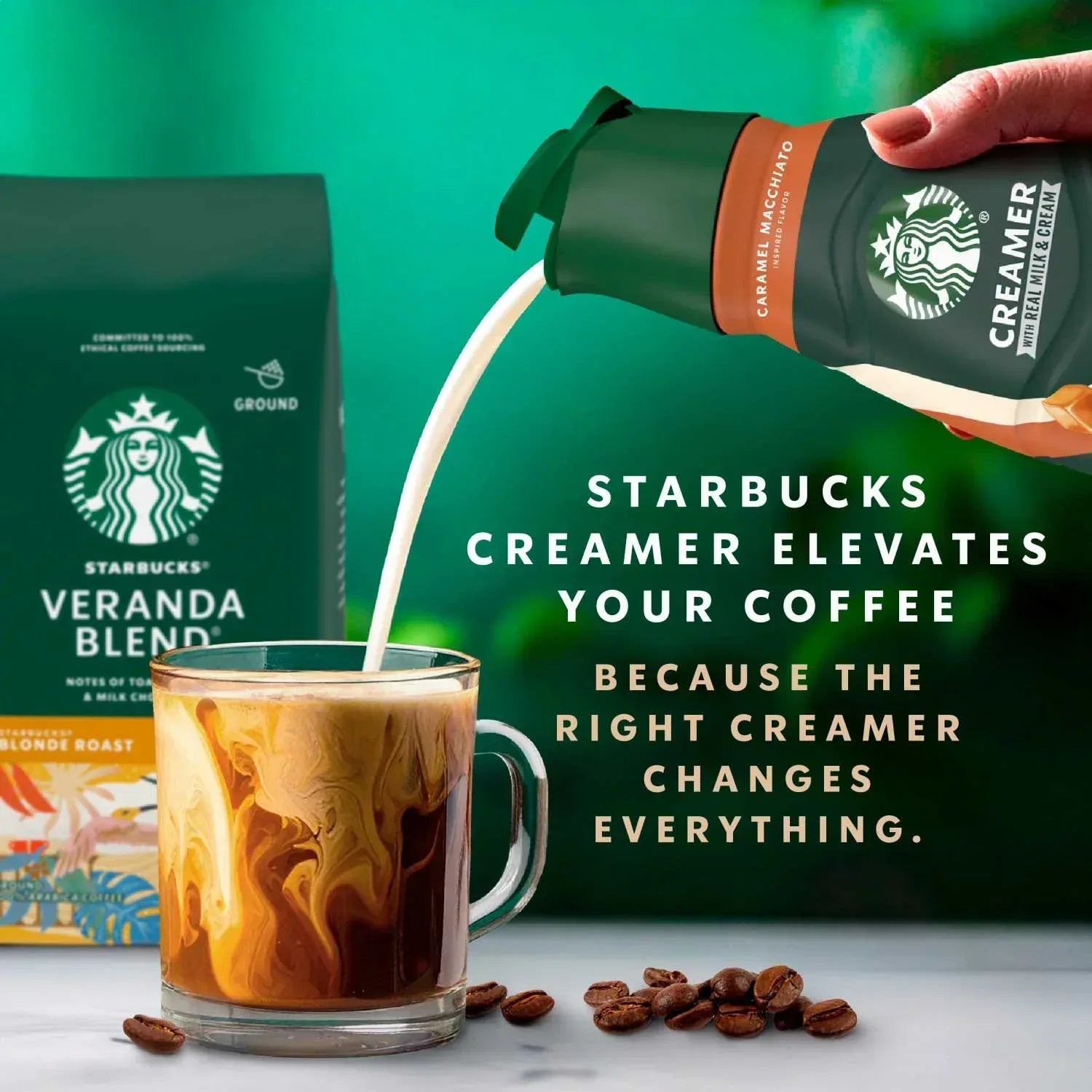 Starbucks Dairy Refrigerated Coffee Creamer, Caramel Macchiato, 58 fl. oz.