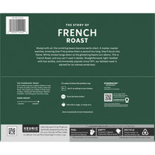 Starbucks French Roast K-Cup box back panel with instructions and recycling icons
