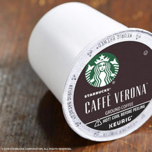 White K-Cup pod with Starbucks Caffè Verona label for Keurig brewers