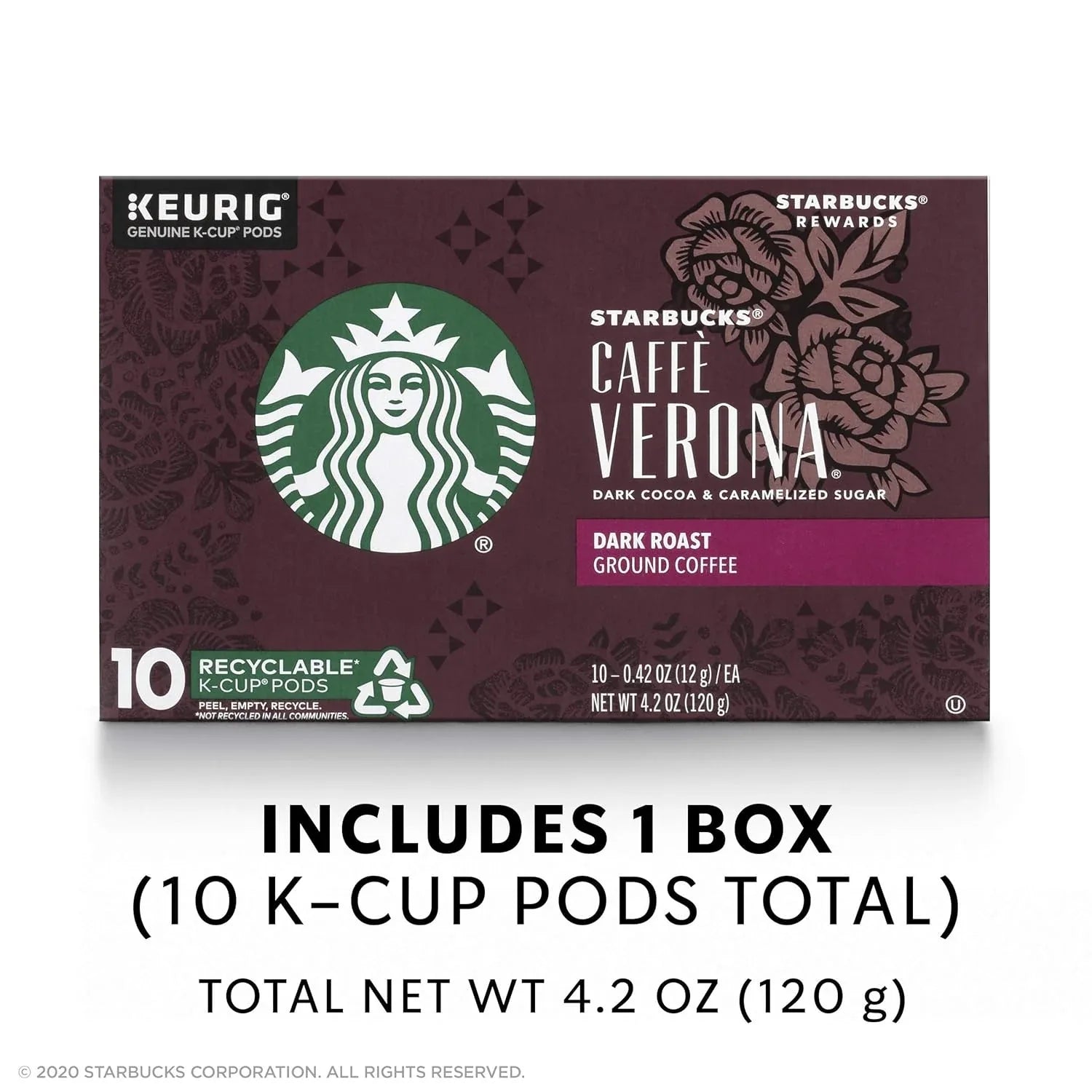 Starbucks Dark Roast K-Cup Coffee Pods — Caffè Verona for Keurig Brewers