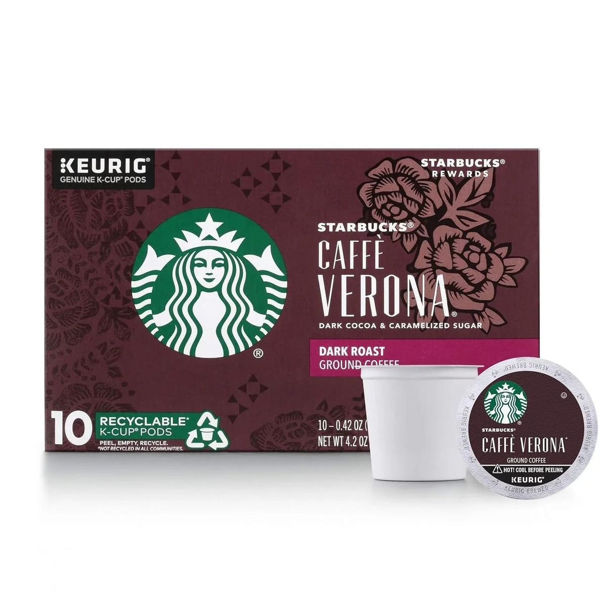 Starbucks Dark Roast K-Cup Coffee Pods — Caffè Verona for Keurig Brewers