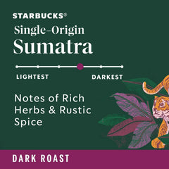 Starbucks Dark Roast K-Cup Coffee Pods, Single-Origin Sumatra (72 ct.)