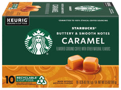 Starbucks Flavored Coffee K-Cup Pods, Caramel Flavored Coffee, Made without Artificial Flavors, Keurig Genuine K-Cup Pods