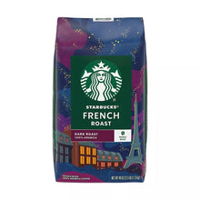 Starbucks French Roast whole bean coffee bag, 40 oz, dark roast, blue-purple