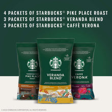 Ground coffee variety pack, 3 roast packets: Pike Place Roast, Veranda Blend, Caffè Verona