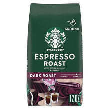 Starbucks ground coffee bag, dark roast Espresso Roast, 12 oz