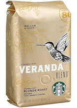 Veranda Blend blonde roast ground coffee bag with bird and Starbucks emblem