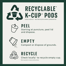 Recyclable K-Cup pod recycling instructions for Starbucks Holiday Blend