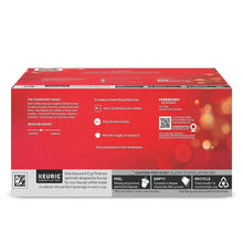 K-Cup box back panel with brewing and roasting details for Starbucks Holiday Blend