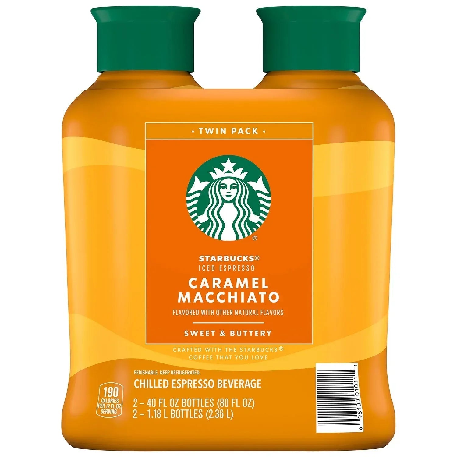 Starbucks Iced Espresso Beverage, Caramel Macchiato, 40 fl. oz., 2 pk.