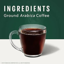 Glass mug of dark coffee with "Ingredients: Ground Arabica Coffee" text