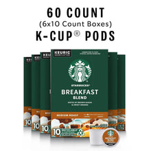 Keurig-compatible Starbucks Breakfast Blend coffee pods, 60-count box set, medium roast